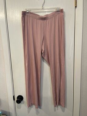 HANRO of Switzerland Pull On Mercerized Cotton Lounge Pajama PJ Pants Pink Mauve